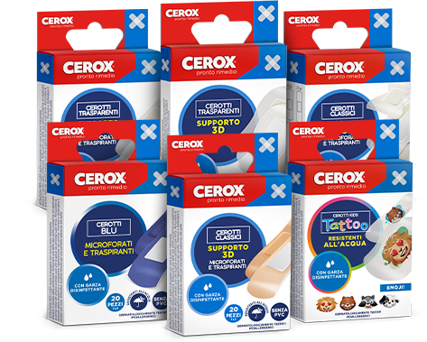 Cerox® 3D: la linea di cerotti in diversi formati per la protezione di piccole ferite.